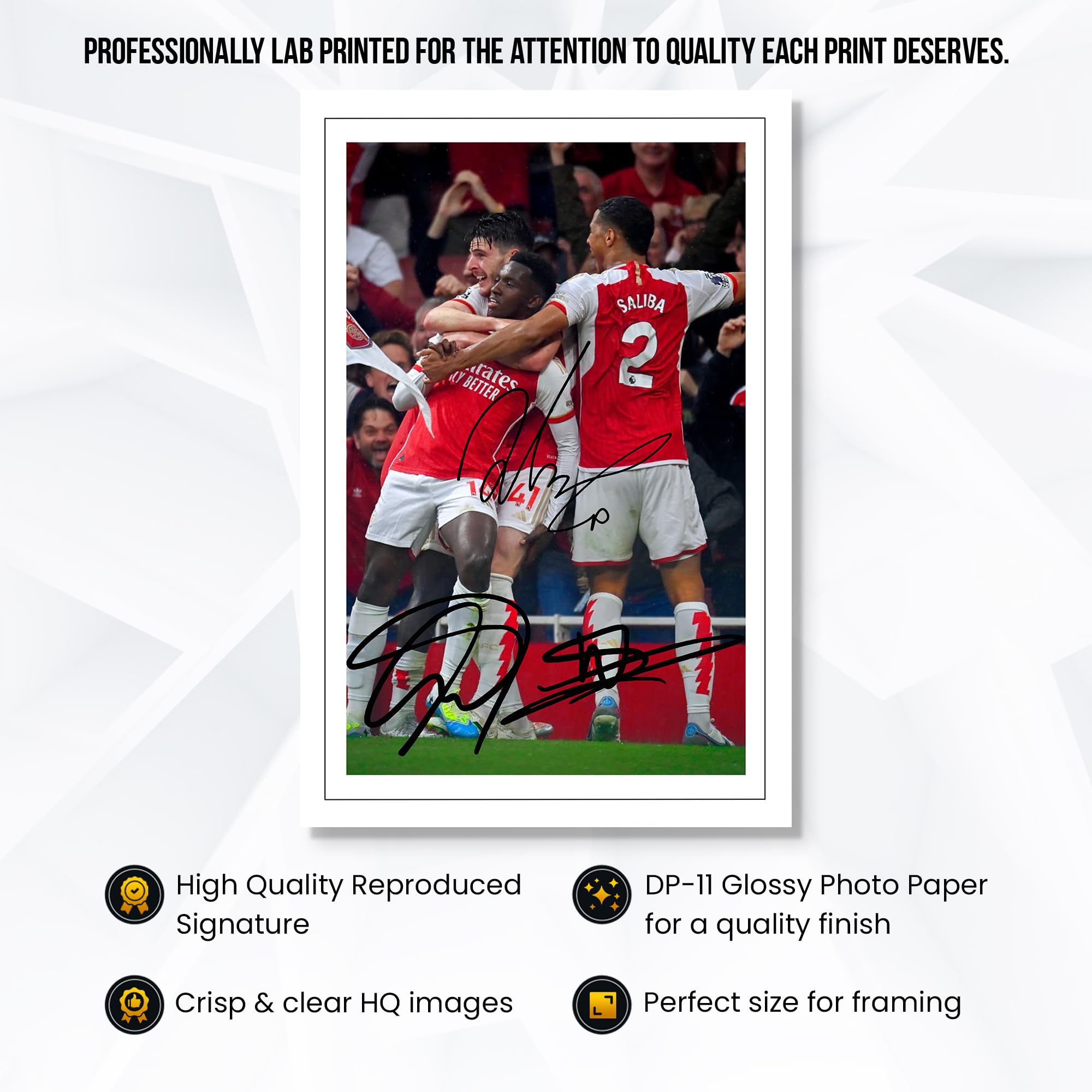 RJR PRINTS Eddie Nketiah, Declan Rice & William Saliba - Image 3