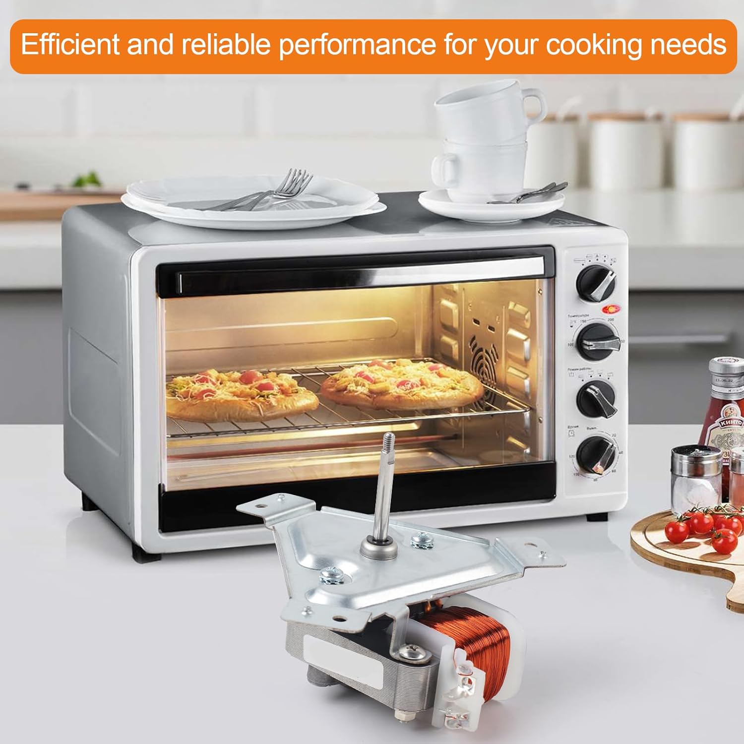 Oven Fan, DG96-00110E DG96-00110A Electric Range Oven Convection Fan Motor Assembly, AP5967760, PS11720787, Clockwise Rotation Left Hand Thread, Perfectly Compatible with Samsung Ovens