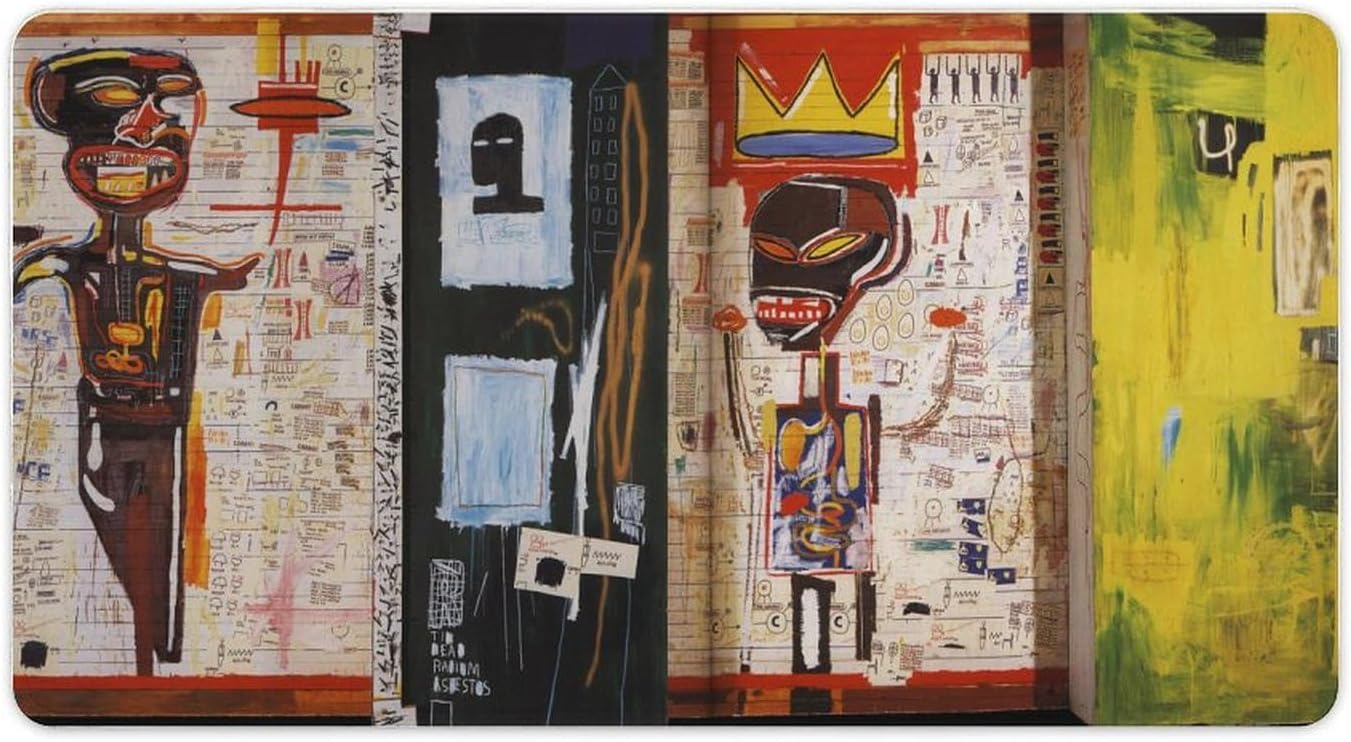 Jean Michel Basquiat Grillo Art Large Mouse Pad for Desk 40X75cm