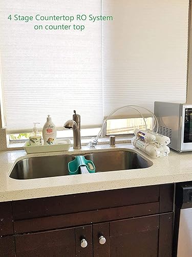 Miniatura 4 de Sistema de la purificación del agua de la ósmosis reversa de la encimera de 4 etapas, 100 GPD