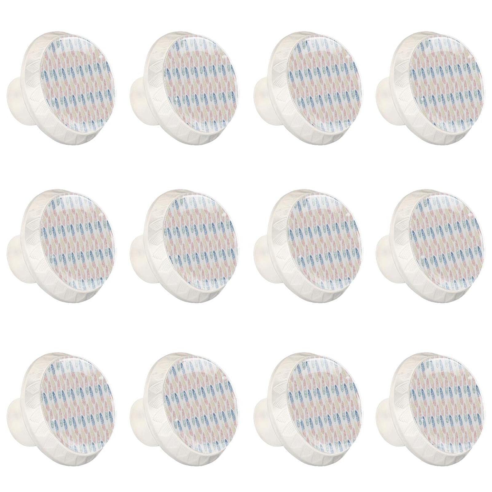 Boutons d'armoires de cuisine ronds en lot de 12 poignées motif lune pour placard et tiroir