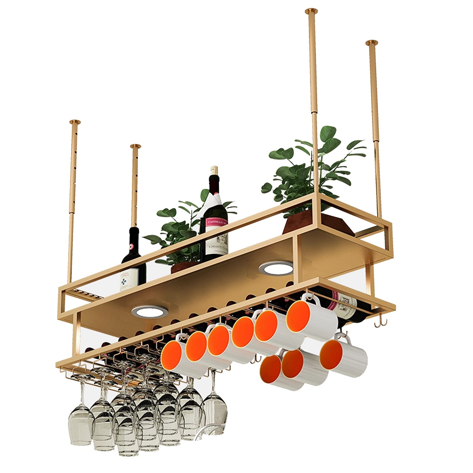 Casiers à vin pour le salon : étagère suspendue style européen chic