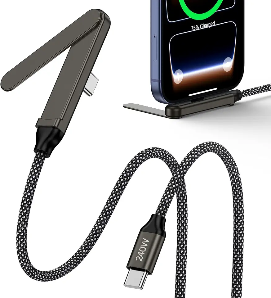 240W Invisible Stand Type C Charger Fast Charging Cable for Samsung Galaxy