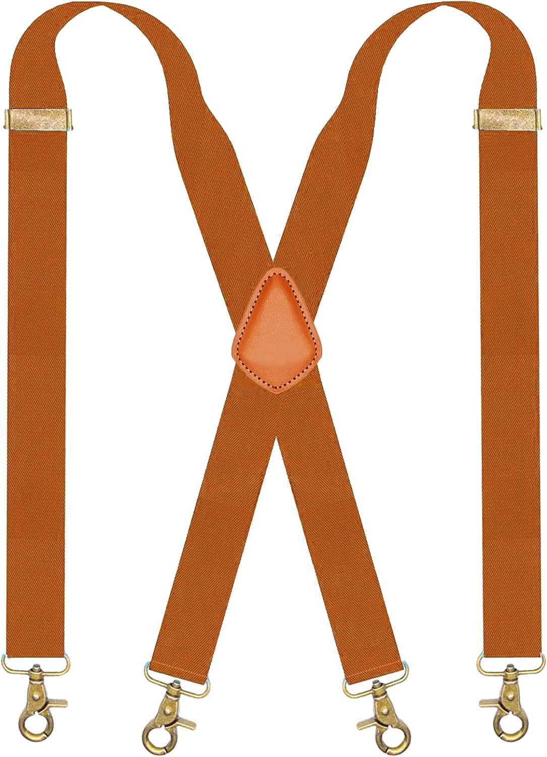 Snap Hook Suspenders for Men for Belt Loop Retro Suspenders Adjustable