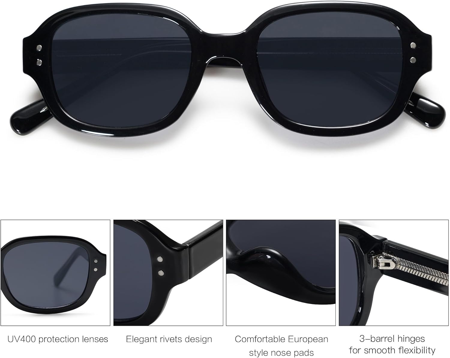 SOJOS Rectangle Sunglasses for Women Vintage Trendy Outdoor Travel Sun Glasses Square Frame SJ2218 - Image 5