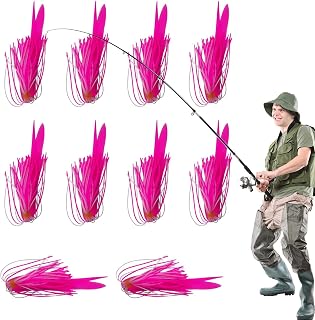 Silicona Falda Spinner señuelos, Jigs Fishing señuelos,10 Piezas de Faldas de Plantilla de Silicona Luminosa - Accesorios Flexibles de Aparejos para el Agua de Agua de Agua Dulce de