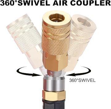 Hromee 1/4 in x 30 ft Polyurethane Recoil Air Hose