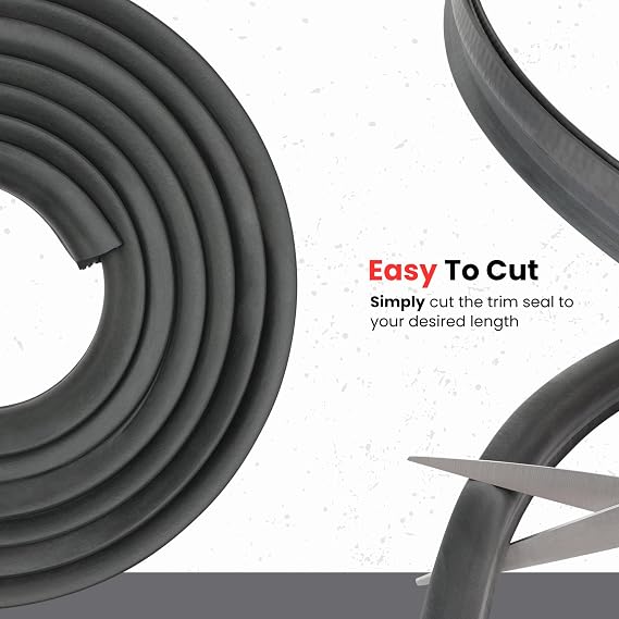 Rubber Seal | U Height: 29/64, Flange Height: 21/32, Grip Range: 3/64 - 5/32, (10 Feet)
