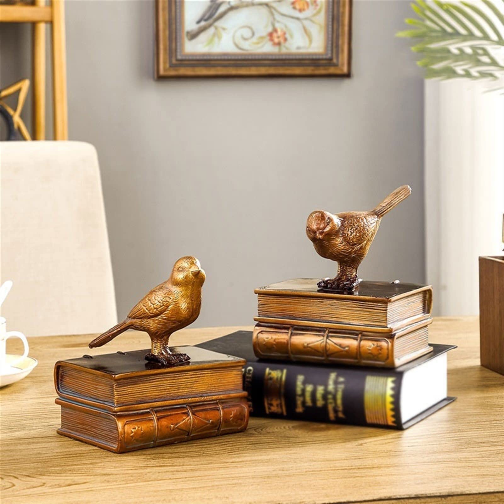 Bookends Study Regał Dekoracja Symulacja Ozdoby Kreatywny dom w kształcie ptaka Ręcznie robione antypoślizgowe zatyczki do książek Półka na książki