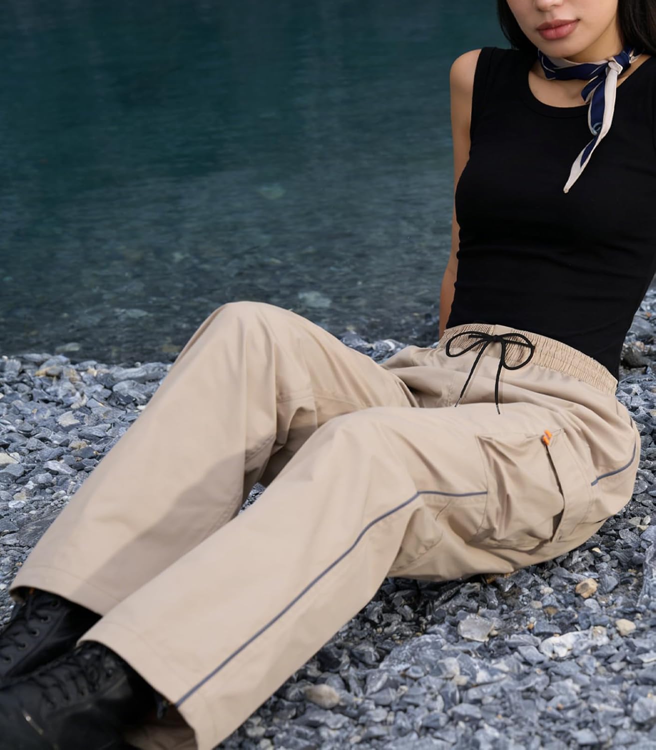 RainRider Rain Pants Waterproof Men Women Lightweight Rain Over Trousers Cargo Hiking Pants for Golf Riding Fishing