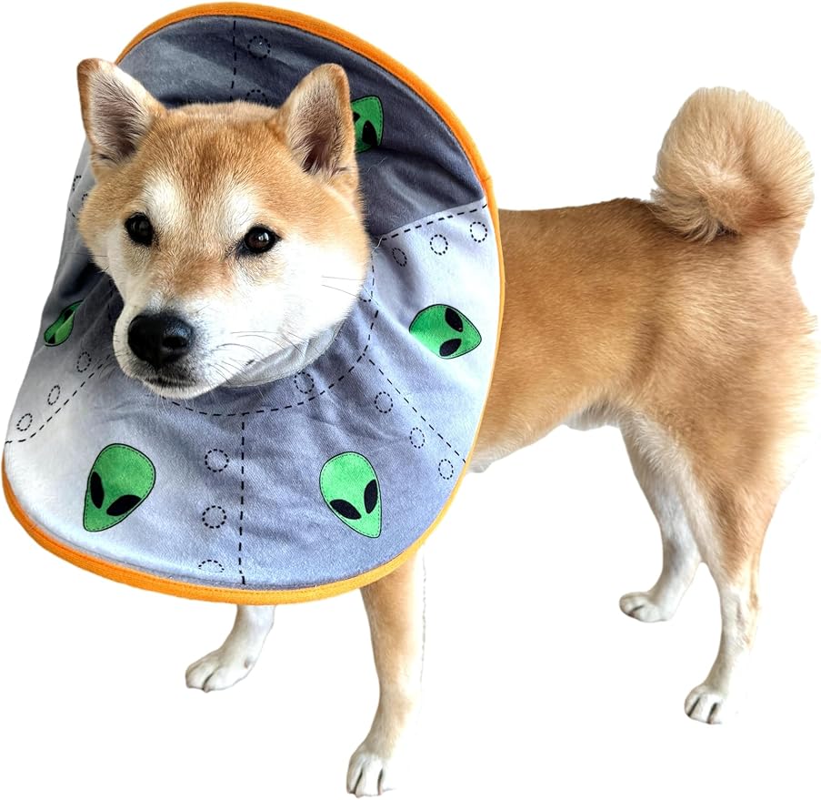 ComfyCamper Dog Alien Neck Collar Costume UFO Space