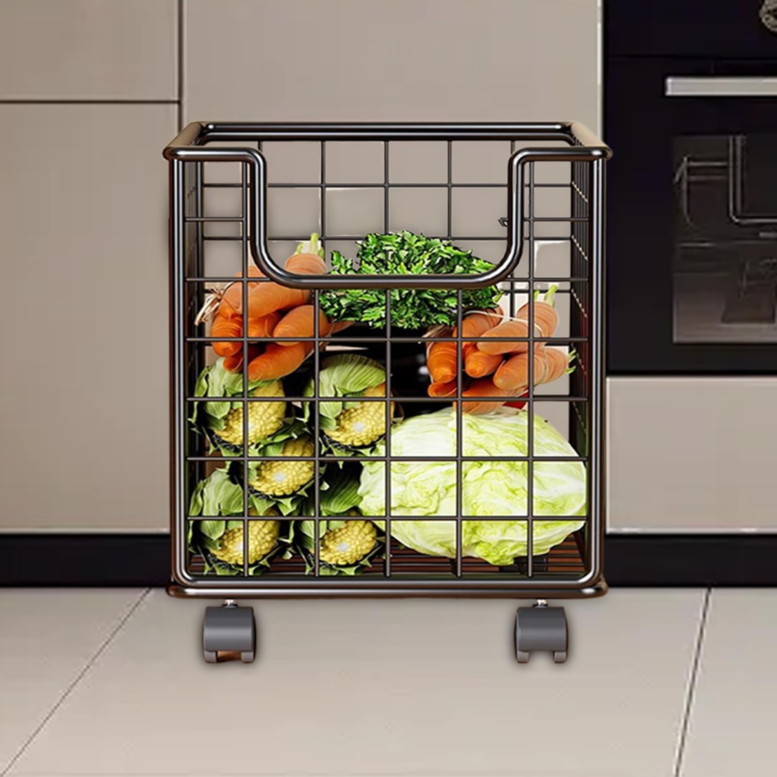 Carrello Multiuso Da Cucina Tavolo Da Servizio Bar Portatile Mobile | Organizer Da Pavimento E Carrello Per Casa Cucina Bagno Lavanderia Esterno Frutta Verdura Snack Dispensa