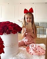 Vista 2 de Traje de 4 de julio para niña pequeña, traje rojo, blanco y azul, estampado de helado, ropa del 4 de julio