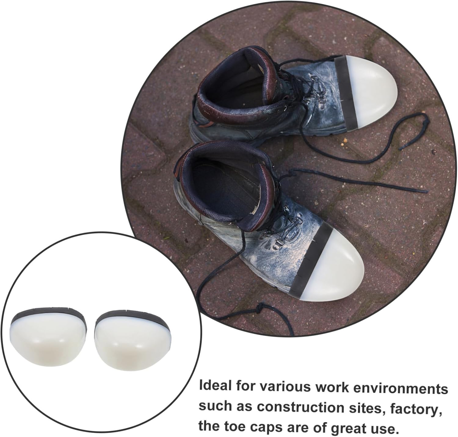 KICHOUSE 4pcs Shoe Accessories Plastic Toe Guard Protective Toe Covers Safety Shoes