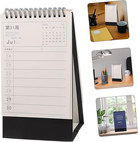 Miniatura 6 de STOBOK 5pcs 2023 Desk Calendar Mini Desktop Calendar Home Supply Portable Calendar Mini Tent Decor Desk Flip Calendar Desk Standing Calendar 2023