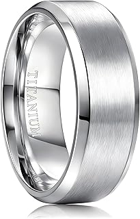 Jstyle Men's Titanium Wedding Band