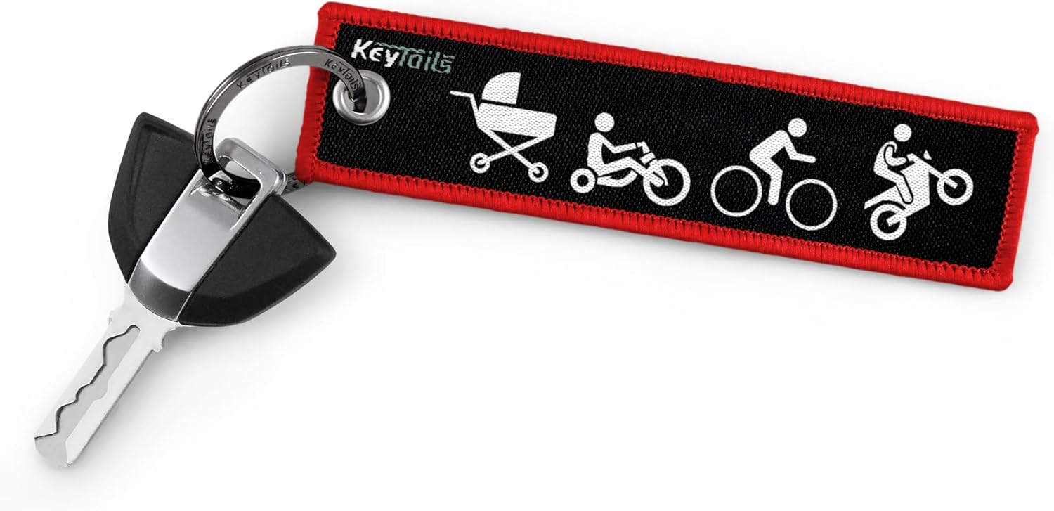 KEYTAILS Keychains, Premium Quality Key Tag for Motorcycle, Scooter, Dirt Bike [Moto Evolution] image 2