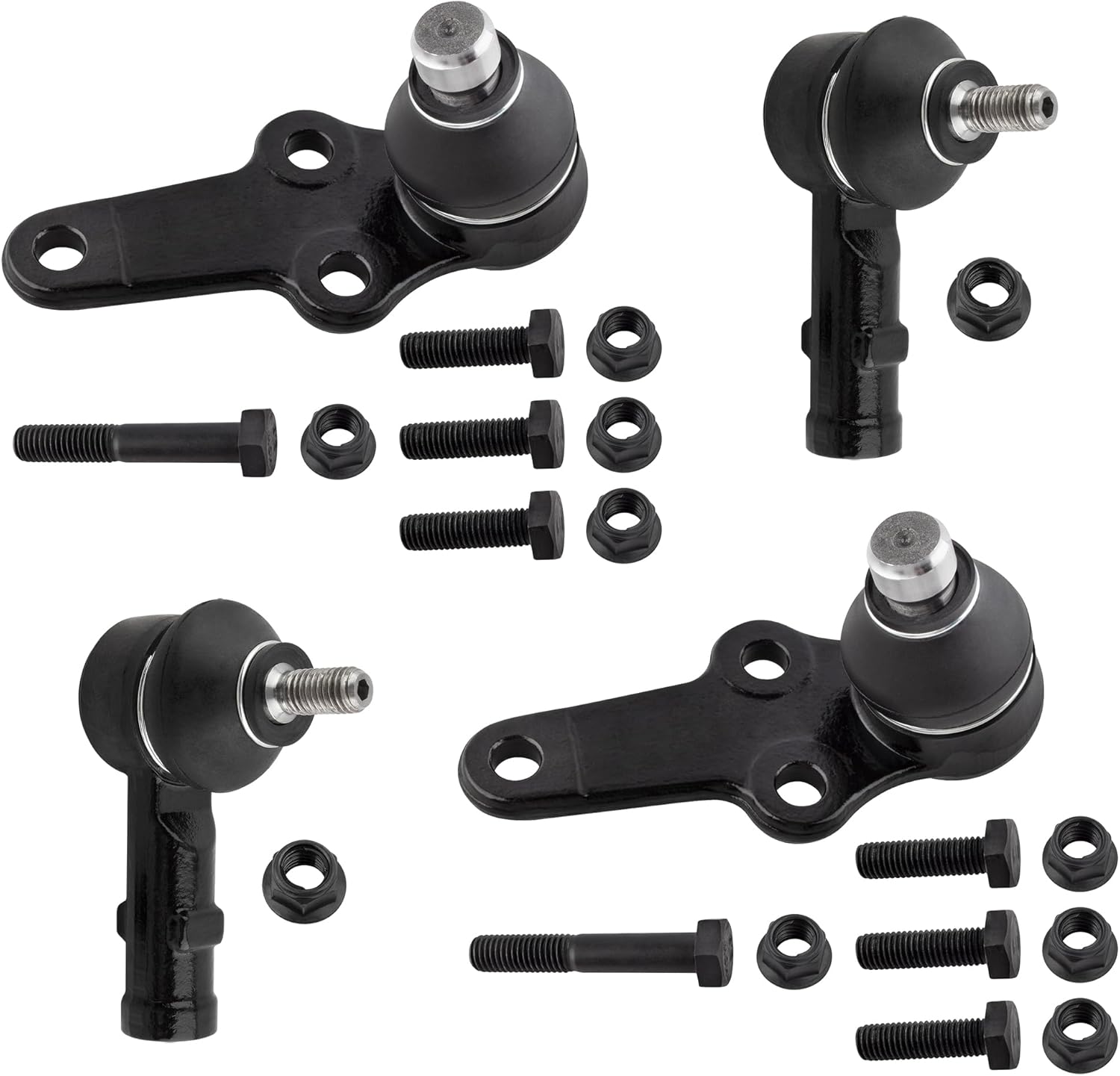 BOXI 4pcs Front Outer Tie Rod End Links + Lower Ball Joints Fit for Ford Focus 2006-2007 (Built After 12/5/2005) | ES80580 K80992