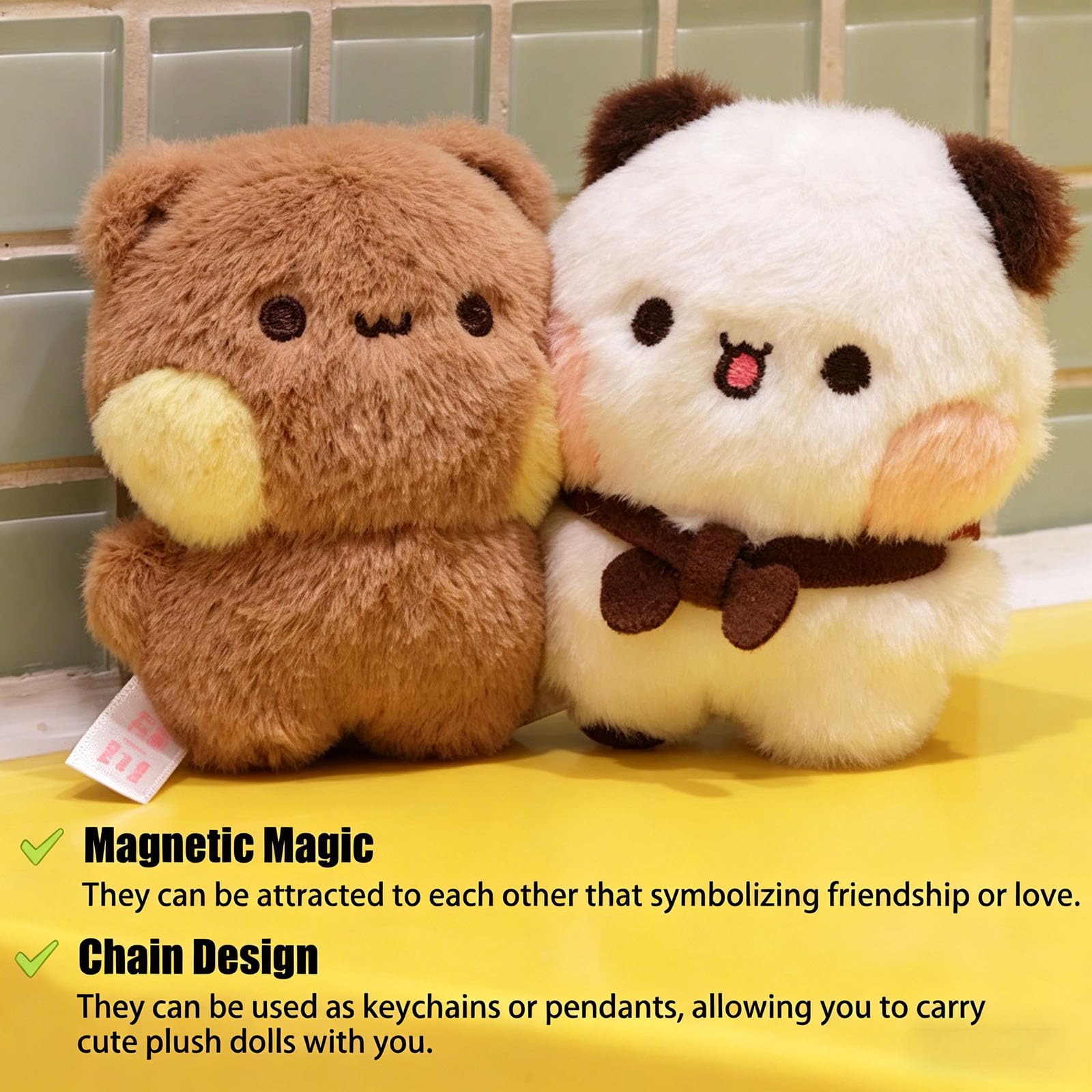Amazon.com: YOKUSHI 2 Pcs Bubu and Dudu Bears Magnetic Plush