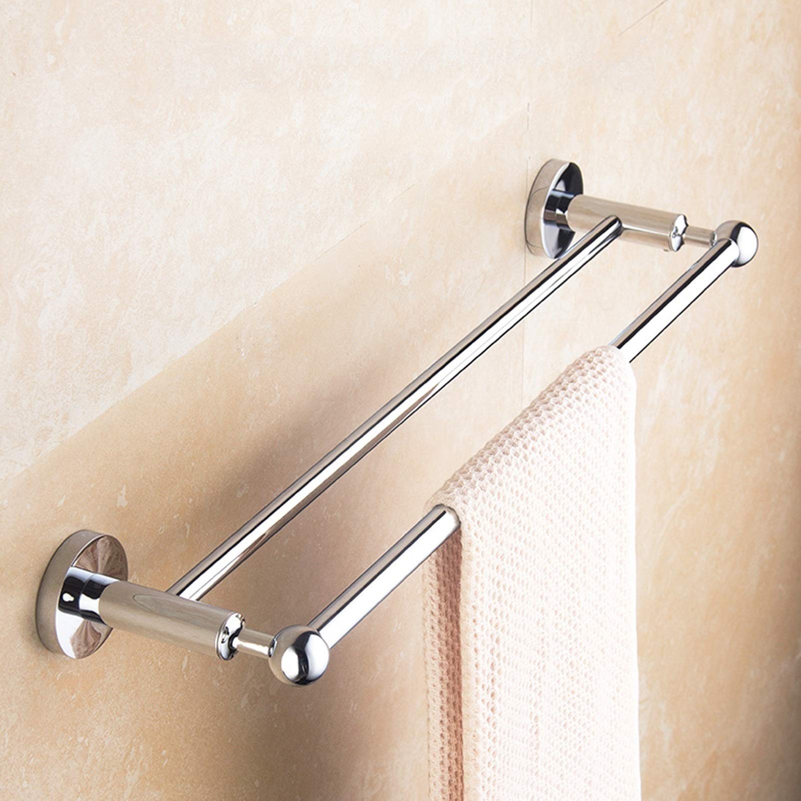 Montado en la Pared toallero de baño o la Cocina, Toalla SUS304 Acero Inoxidable Acabado Cepillado Barra Doble Soporte de la Varilla, 30cm-100cm (15 tamaños Opcional) (Size : 95cm)