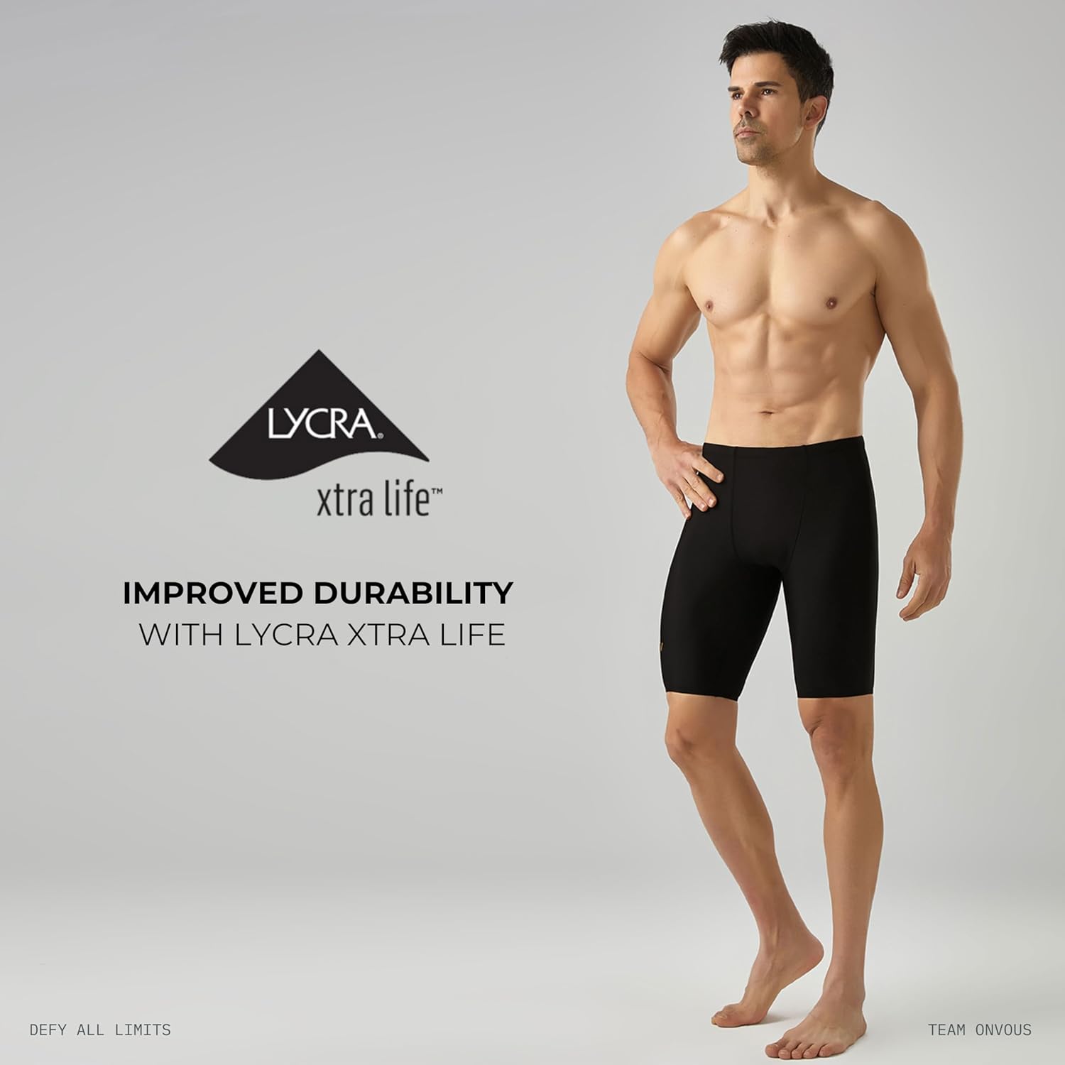 Onvous Swim Jammers for Men | Men's Athletic Swimwear Jammer | Mens Jammer for Swimming | Mens Swim Jammers Size 28-38