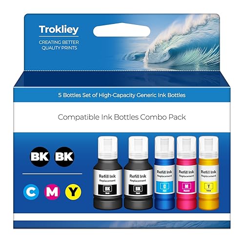Compatible for EPT502 Ink Refill Bottles ET-2850 ET-3760 ET-3850 (5
