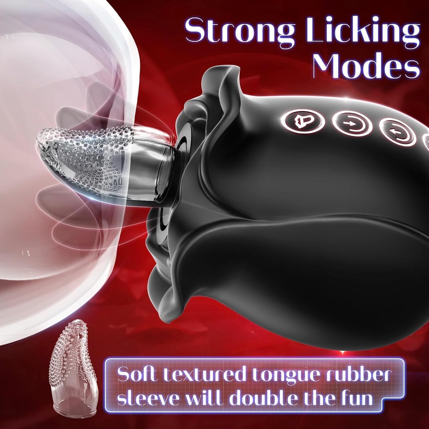 Sucking Vibrator Rose Sex Toy - Adult Sex Toys Removable Cup with Licking Sucking Vibrating Women Sex Toys Sex Novelties