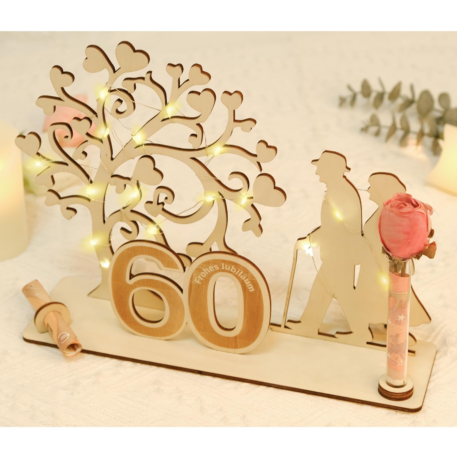 ARTREE Hochzeit Geldgeschenk Holz Geschenke zur Hochzeit