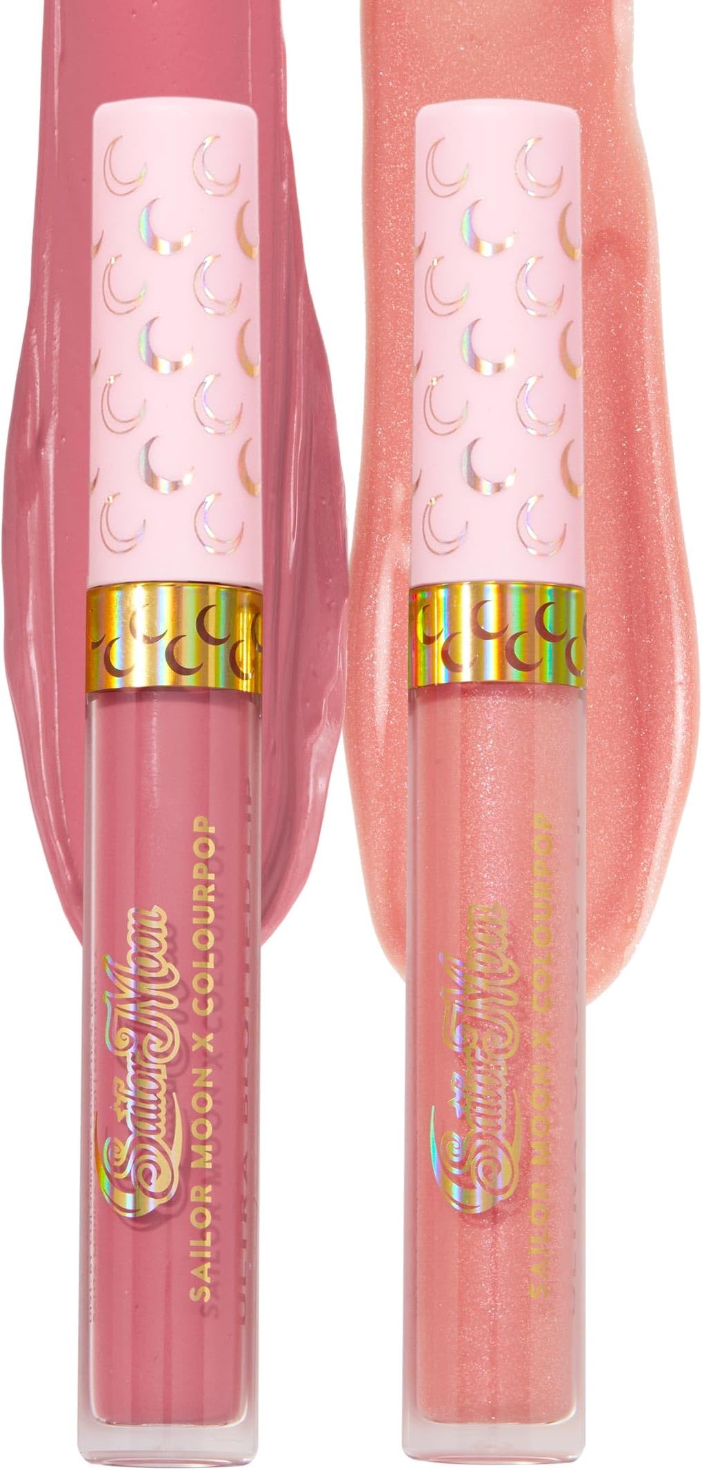 ColourPop x Sailor Moon Ultra Lip Set - High-Shine, Non-Sticky & Hydrating Pink Lip Gloss & Diffused Matte Lipstick Set with a Flexible Paddle Applicator - Moonlight (2 Count)