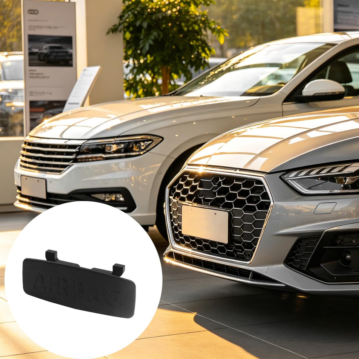 Teron 5 PCS Airbag Schnalle Abdeckung, A B C Säule Abdeckung Airbag Emblem Trim Cap Für Golf 5 6 GTI Mk5 A5 A6 CC B6 B7,5KD853437 5G0853437 1K8853437 Schwarz