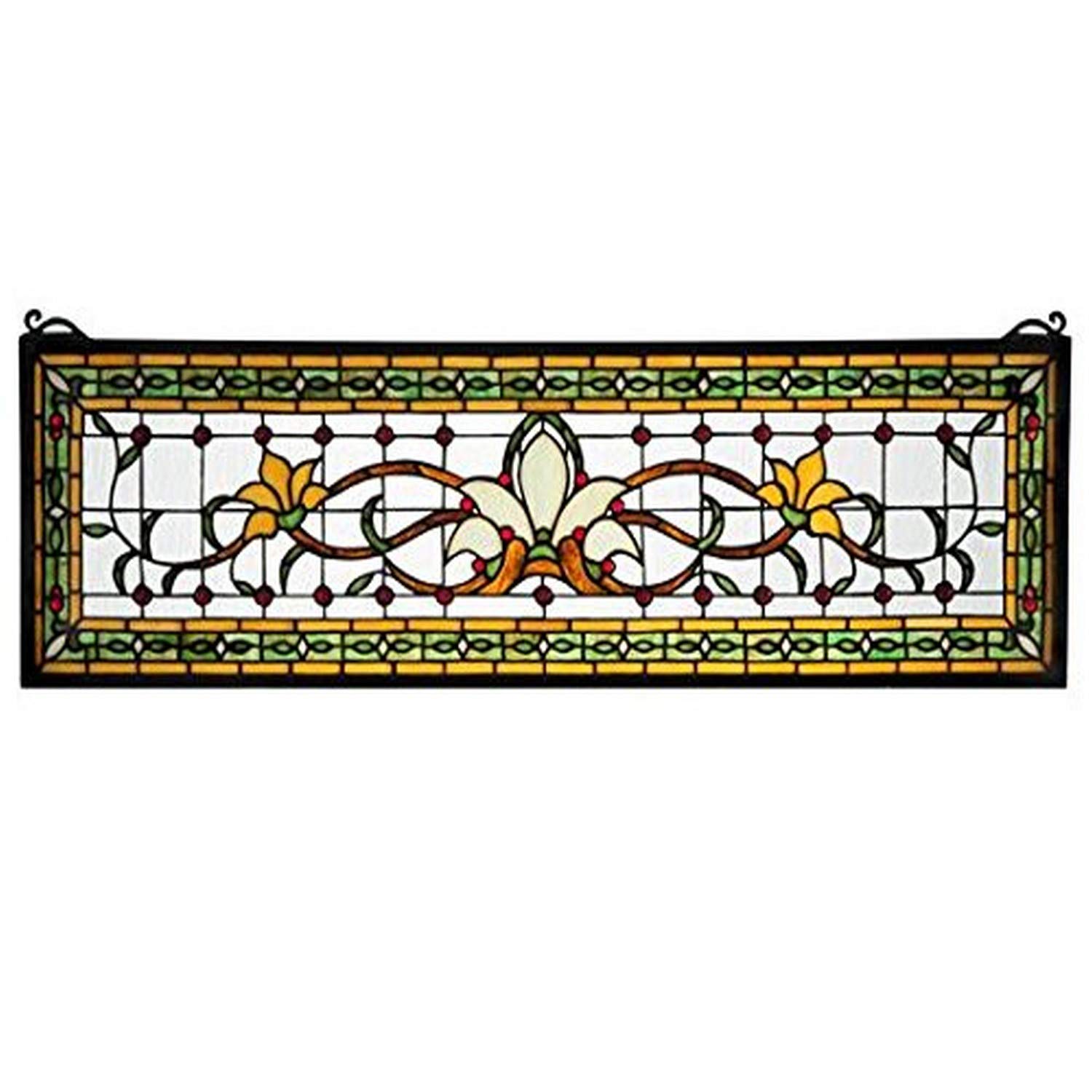 Meyda Tiffany 119444 Fairytale Transom Stained Glass Window Panel, 33