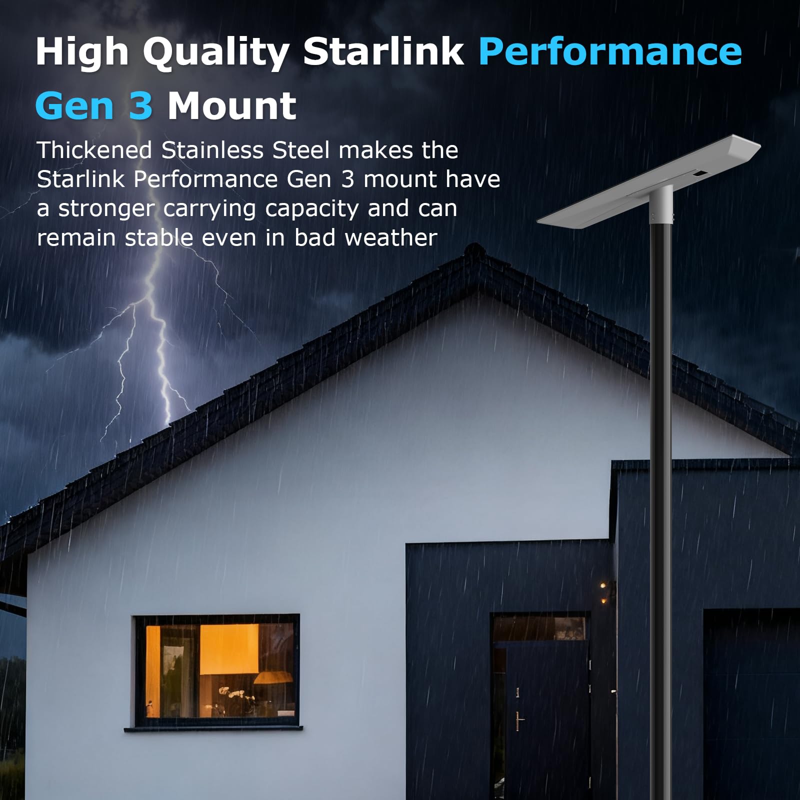 Starlink Performance Gen 3 Adaptateur de tuyau, Starlink Performance Pole Mount