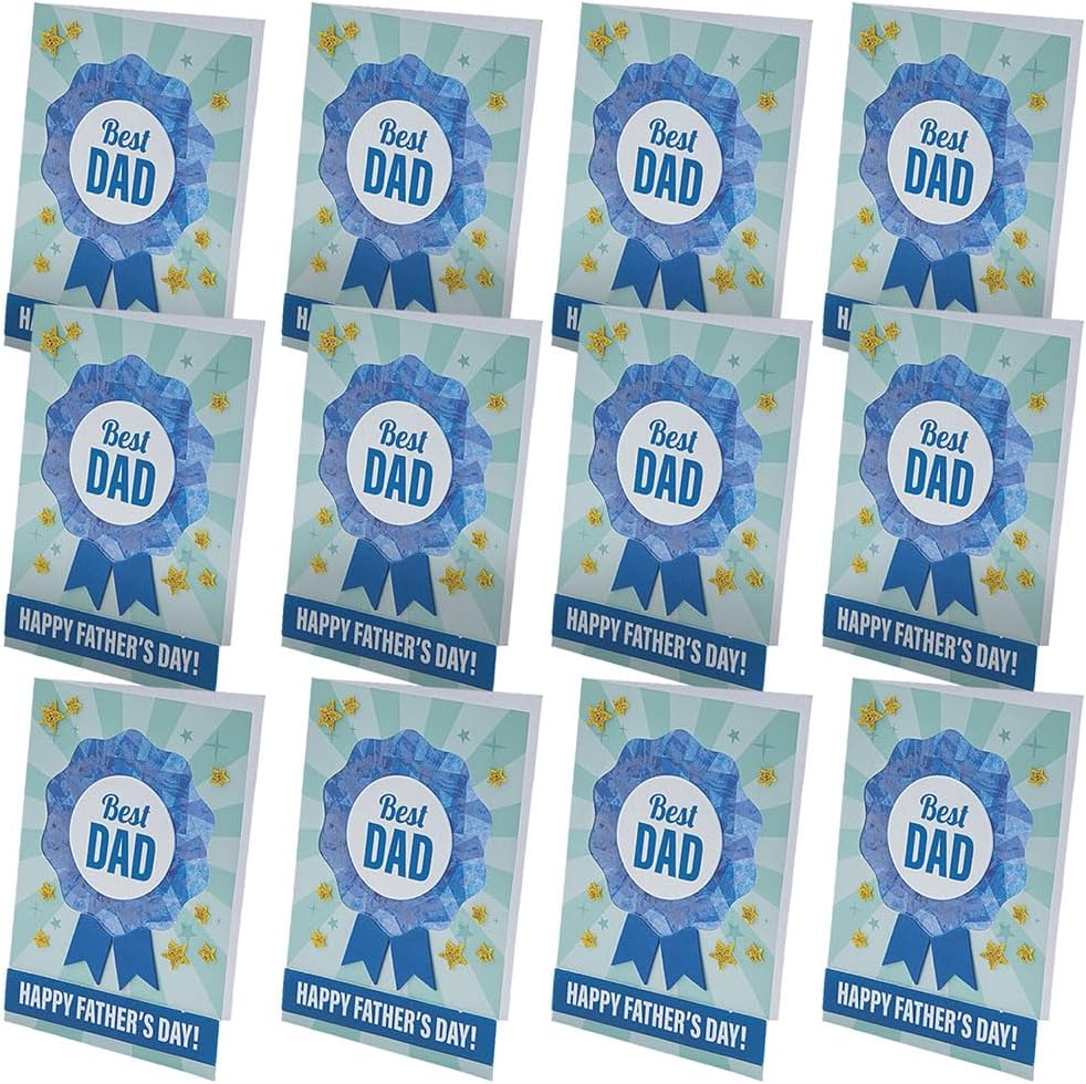Father’s Day Tissue Paper Card Craft Kit - Make 12 Cards - DIY Craft Gifts for Kids
