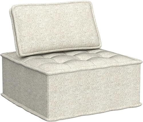 Miniatura 4 de Sofá individual, sofá de asiento individual, sofá de suelo sin brazos con cojín de respaldo móvil, sofá pequeño de estilo moderno para sala de estar