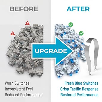 26 Pcs Mechanical Keyboard Switches Blue Clicky with Key Puller