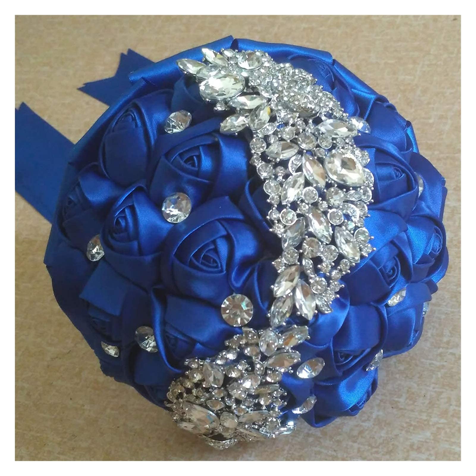 XDLEDMKIZ Decorative Artificial Flowers Crystal Wedding Bouquet Red Brooch Bouquet Wedding Accessories Bridesmaid Artifical Wedding Flowers Bridal Bouquets Artificial Flo