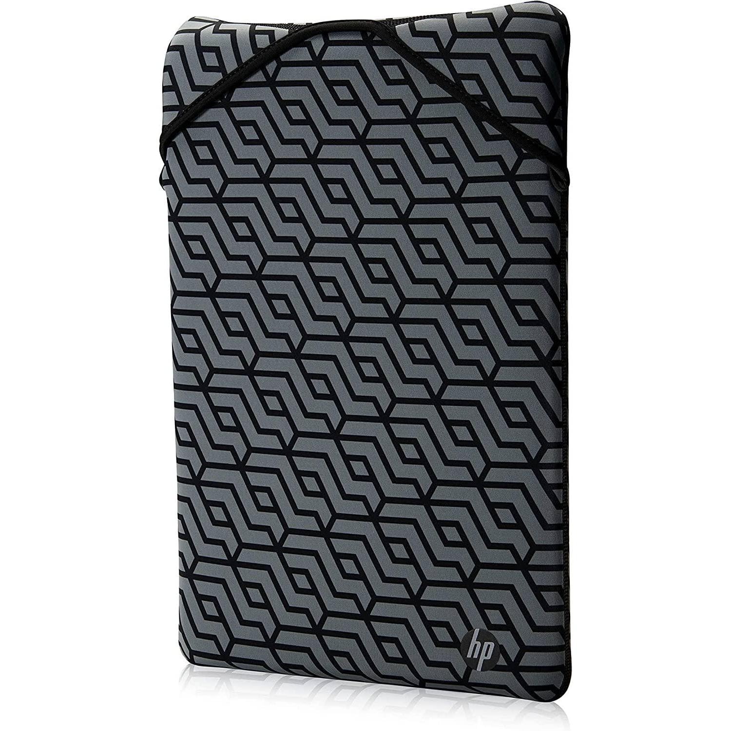 HP Custodia Protettiva Reversibile per Laptop Portatili fino a 14 Pollici,  Profilo Sottile e Senza Cerniera, Tessuto in Neoprene Disinfettabile e  Lavabile in Lavatrice, Design Nero/Grigio Geometrico : Amazon.it:  Informatica