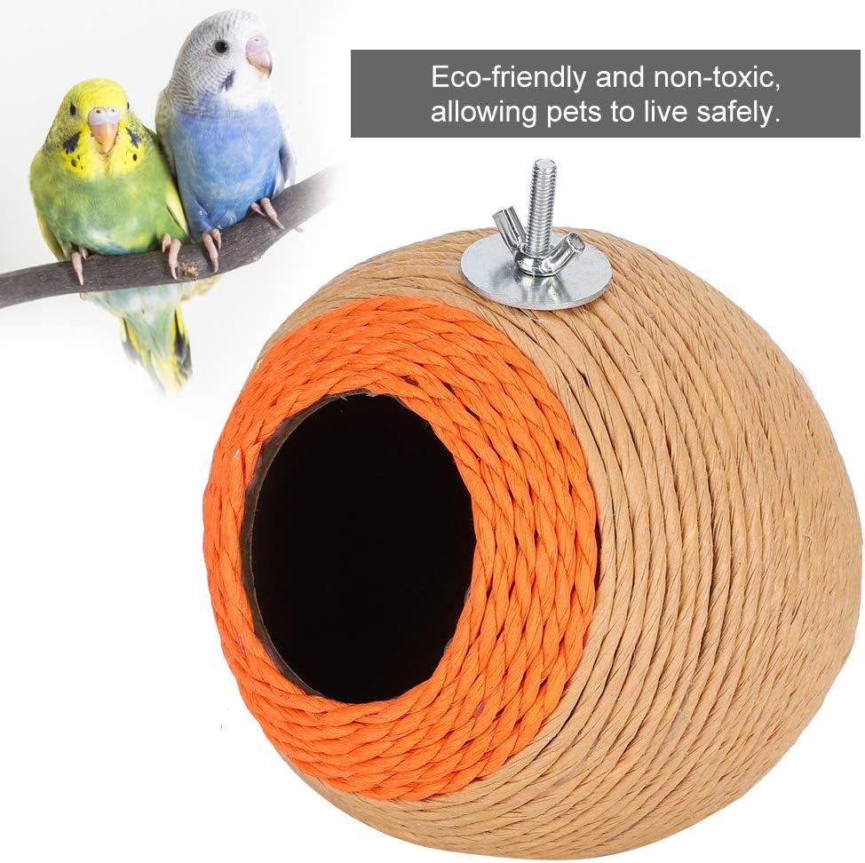 Hand Made Woven Bird Nests,Dove Nesting Box,Morning Dove Nesting Box,Coconut Shell Hatching Nesting Cage Cave for Parrots Hamster
