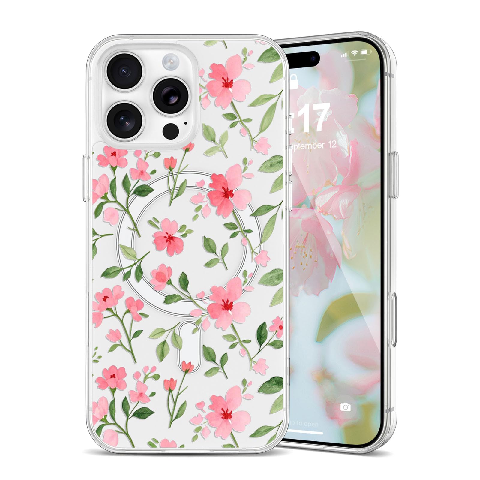 Coque iPhone 14 Pro Max Magsafe fleur jaune pour le quotidien des femmes