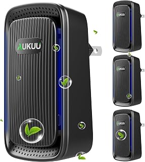 Air Ionizers (4 Pack）- Plug In Negative Ion Air Purifiers - Quiet Air Freshener for Home, Bedroom, Office, Basement - Portable Air Purifier Odor, Smoke, Dust, Pet Smell - Mini Air Cleaner Black