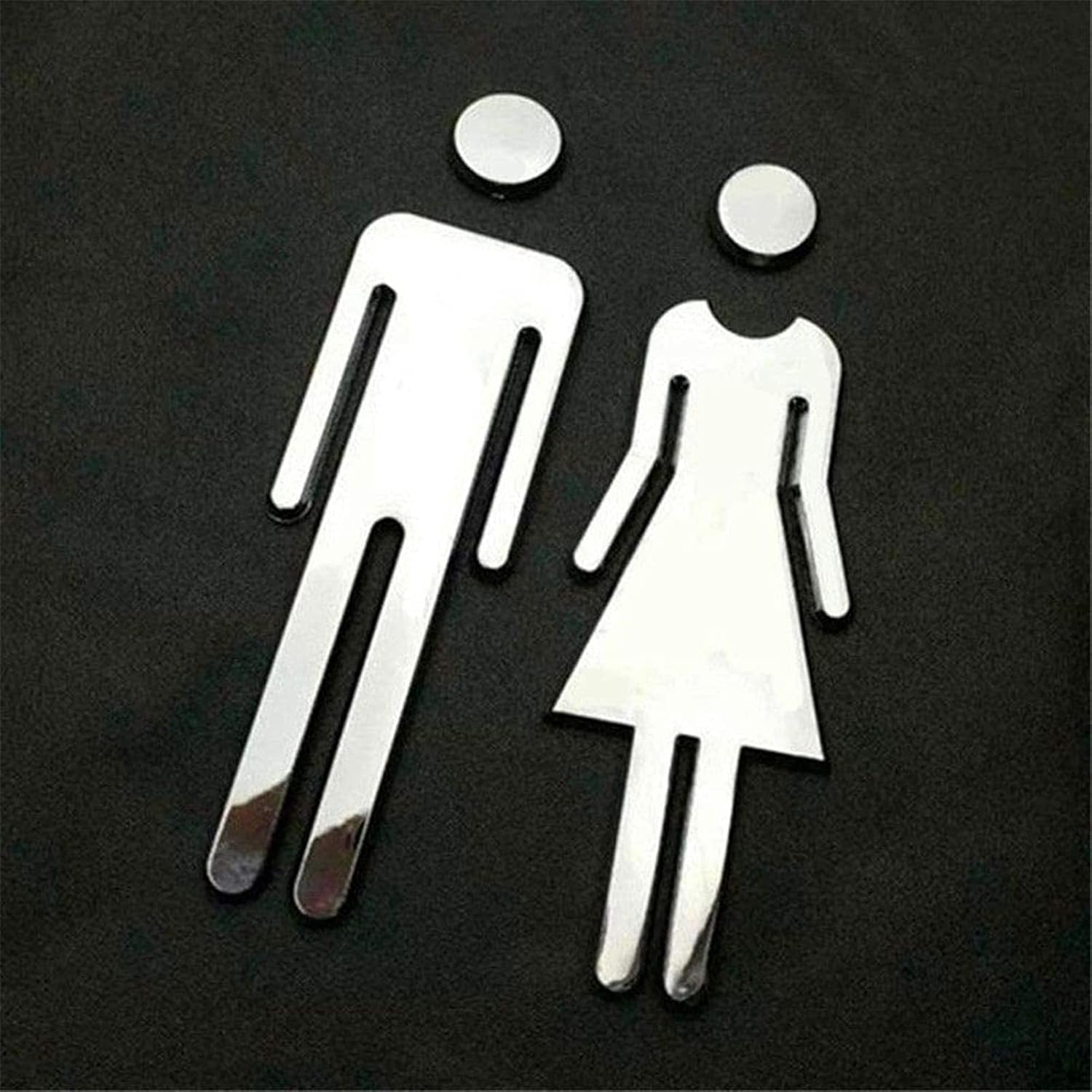 1 Pairs Bathroom 3D Door Removable Toilet Sign Door Sticker Men Women ForHome Mall Store Office Building