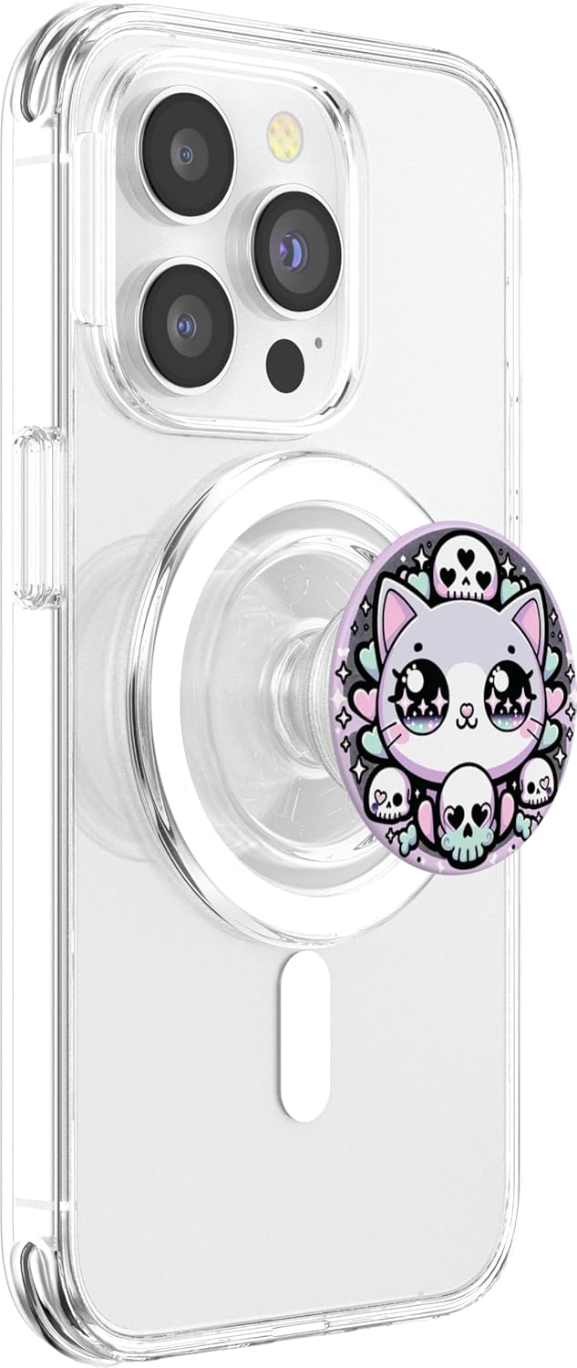 Pastel Goth Gothic Kawaii Cat PopSockets MagSafe PopGrip for iPhone