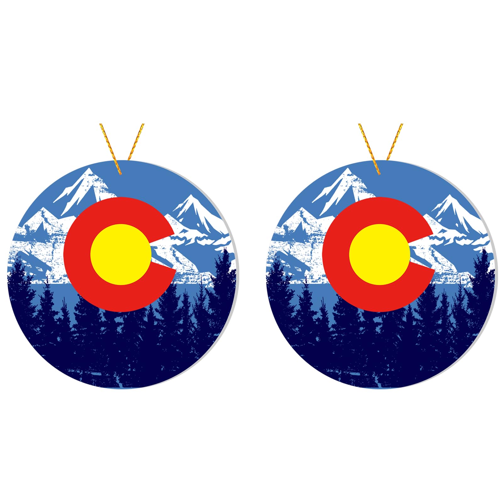 Drapeaux de montagne du Colorado décoration acrylique haut de gamme