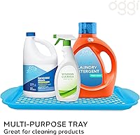 Vista 5 de Oggi charola rectangular con agarre de caucho, Agua (Aqua)