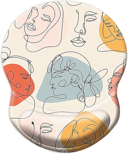 Miniatura 10 de Alfombrilla de mouse ergonómica con soporte para muñeca, cómoda alfombrilla de mouse para computadora con base de poliuretano antideslizante