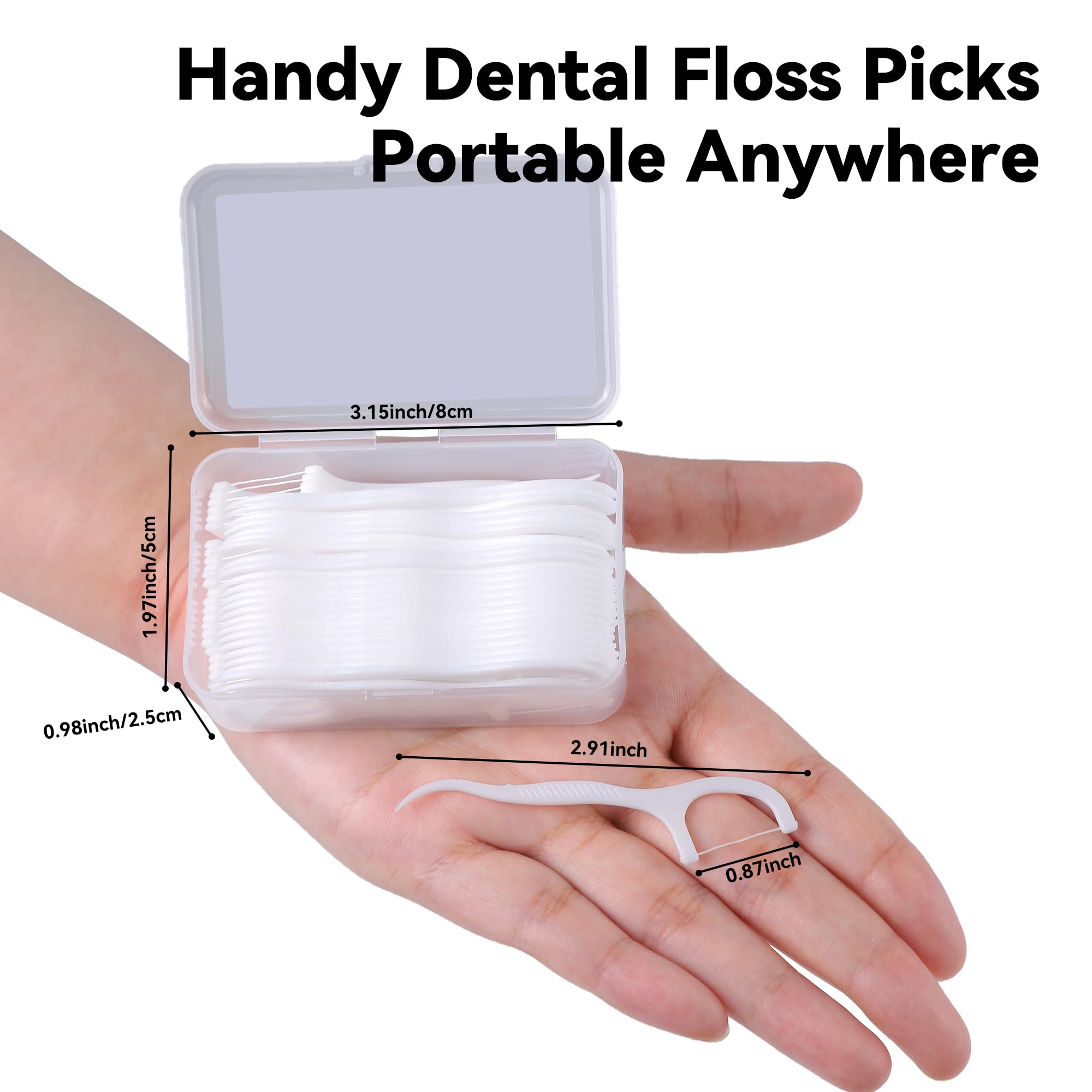 Condition photo showing New/Like New for floss picks 300 count dental floss sticks gen 5 bulk tooth picks flossers with travel case toothpicks for family restaurant adults teeth cleaning