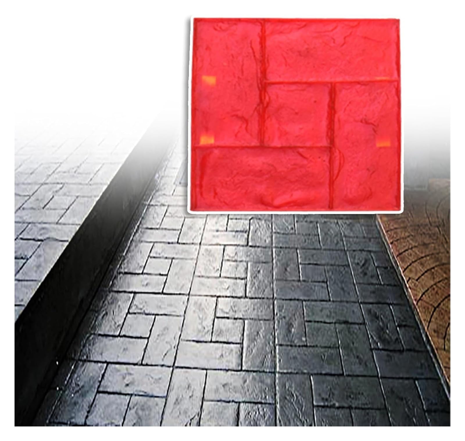 Set di tappeti in Cemento per Esterni - Confezione da 6 tappeti in Cemento per patii, vialetti e balconi - Facili da Usare, Texture realistica per Design straordinari
