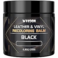 WYCOON Kit Riparazione Pelle Nero - Tintura Liquida, Vernice e Crema Colorante per Divani