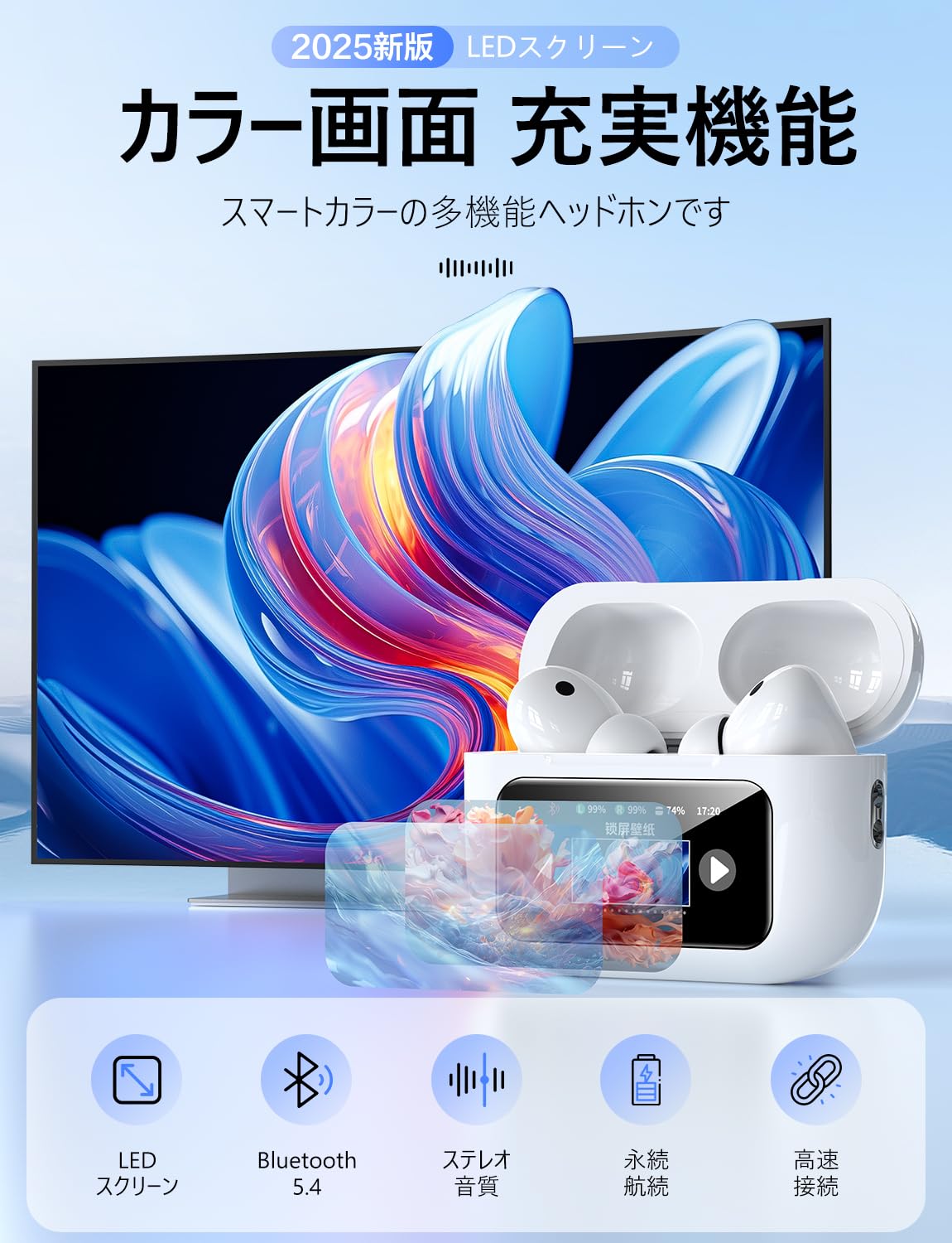 GPEESTRAC BFNO-TD200-07 Earbuds and Charging Case Components