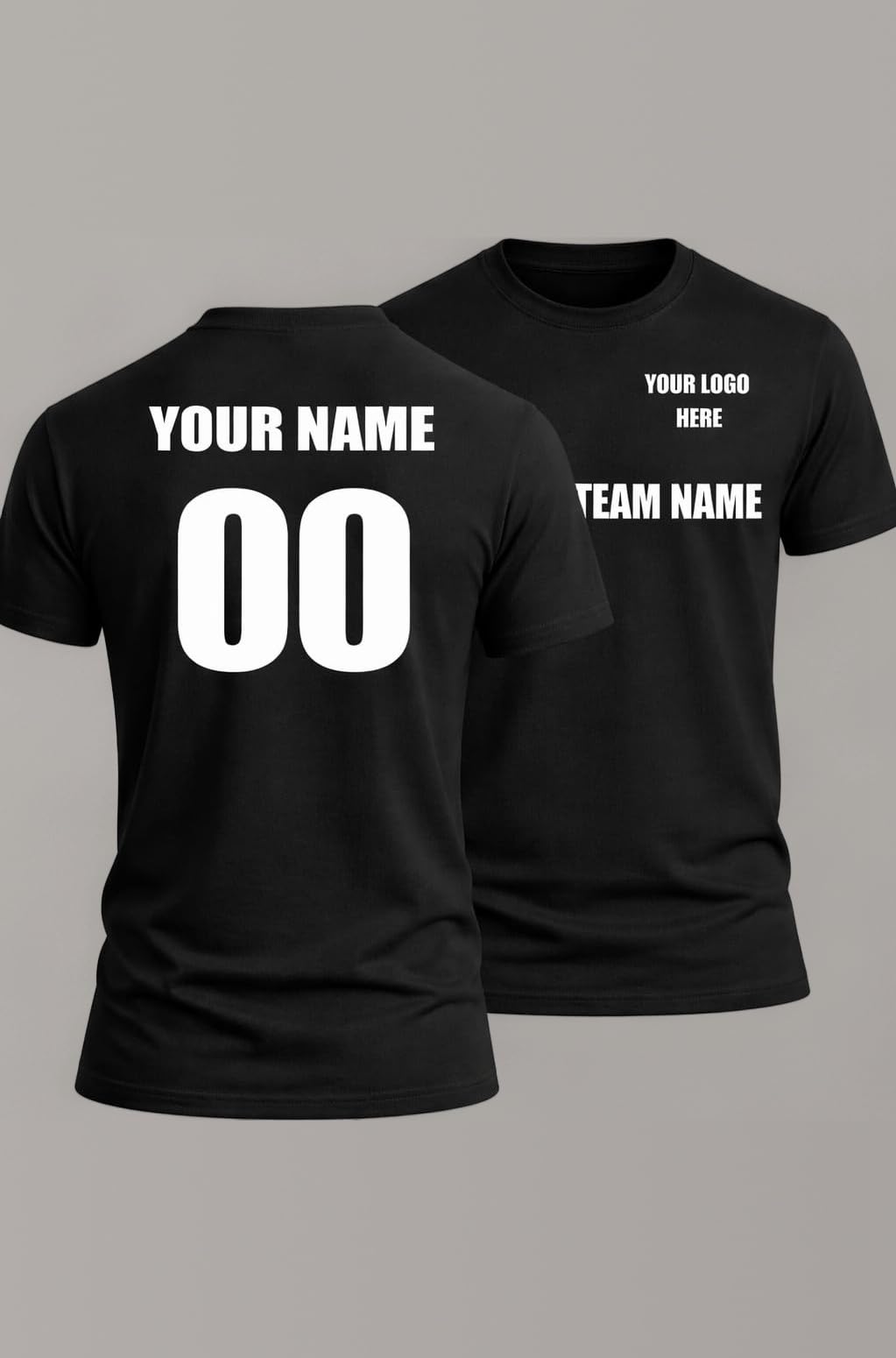Customizable Professional/EventMerchandise/StaffApparel/Teamwear Cotton Round Neck T-Shirt Personalize with Your Name,Number,Team Name, andLogo Unisex-StadiumEX